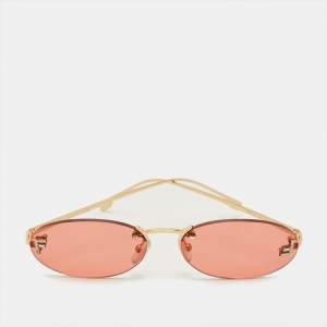 مملوكة مسبقًا نظارة شمسية فنزي كريستال بيضاوية FF4075US أف أف باللونين البرتقالي/ذهبي نغمة