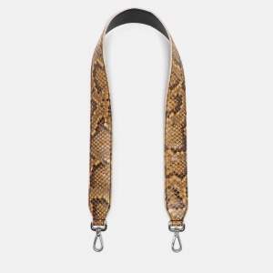 Pre Owned Fendi Strap You Bag Shoulder Strap Yellow Python Leather