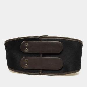 Pre Owned Fendi 65 CM Waist Belt Brown Calf Hair and Leather