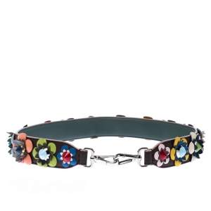 Fendi Multicolor Flowerland Leather Strap You Shoulder Strap