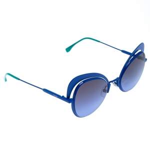 مملوكة مسبقًا Fendi Blue/Green Eyeshine Cat Eye Sunglasses