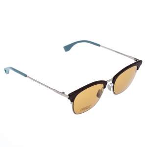 مملوكة مسبقًا Fendi Yellow/Brown and Grey FF 0228/S Browline Sunglasses