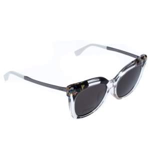 مملوكة مسبقًا Fendi Clear Jungle/Black Dark FF 0179/F/S Cateye Sunglasses