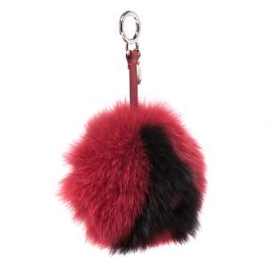 Pre Owned Fendi ABCharm A Red Fox Fur Bag Charm