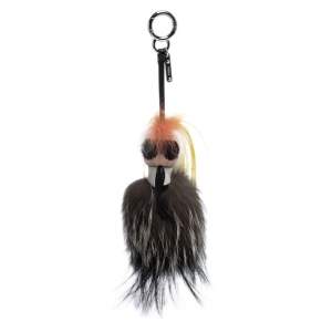 Pre Owned Fendi Multicolor Mink Fur Mini Karlito Bag Charm