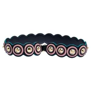 Pre Owned Fendi Multicolor Spiked Leather Strap You Bag Strap