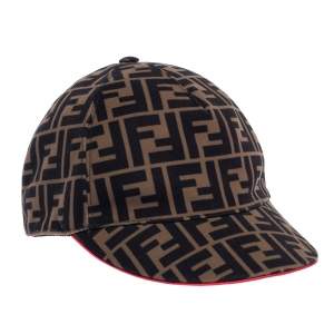 Pre Owned Fendi Tobacco Brown Fendirama Baseball Cap