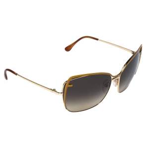Fendi Gold Tone/ Brown Gradient FS5294 Oversized Sunglasses