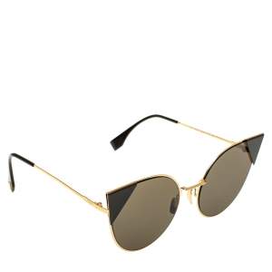 Fendi Black Mirror FF0190/S Cat Eye Sunglasses