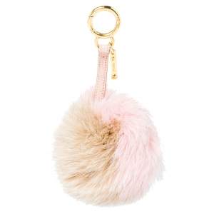 Pre Owned Fendi Multicolor Fox Fur Pom Pom Bag Charm