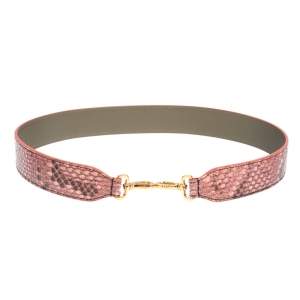 Pre Owned Fendi Pink/Black Python Strap You Shoulder Bag Strap
