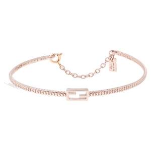 Pre Owned Fendi Rose Gold Tone Baguette Bracelet L