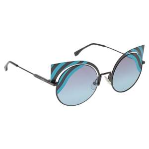 Fendi Turquoise /Blue Gradient FF 0215/S Hypnoshine Cat Eye Sunglasses
