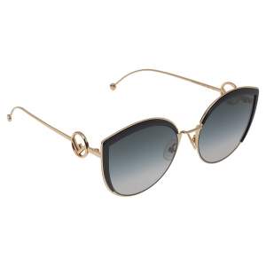 Pre Owned Fendi Gold Tone/ Bicolor Gradient FF0290/S Cat Eye Sunglasses