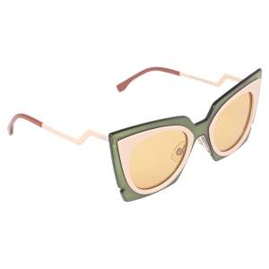 Fendi Green /Amber FF 0117/S Cat Eye Sunglasses