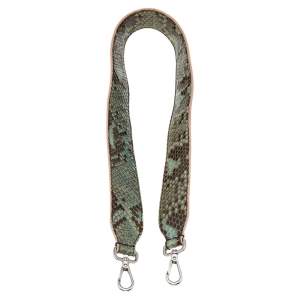 Pre Owned Fendi Green/Brown Python Leather Strap You Bag Shoulder Strap