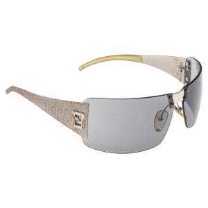 Fendi Black Acetate FS340 Shield Sunglasses