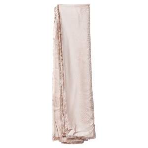 Pre Owned Fendi Pink Zucca Jacquard Silk & Wool Scarf