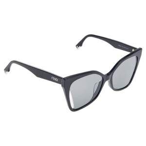 Fendi Black/Grey FE40010U Geometric Sunglasses