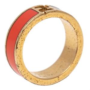 مملوكة مسبقًا خاتم فندي ذا فنديستا ثنائي اللون بإيناميل ذهبي اللون  مقاس صغير - سمول