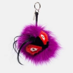 Pre Owned Fendi Multicolor Fur Zesty Bug Bag Charm