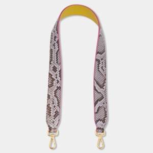 Pre Owned Fendi Multicolor Python Strap You Shoulder Bag Strap
