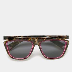 Fendi Zucca Havana/ Grey FF 0384 Aviator Sunglasses