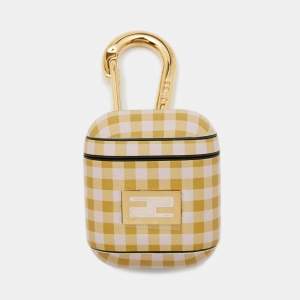 Fendi Bicolor Gingham Check Leather AirPods Case