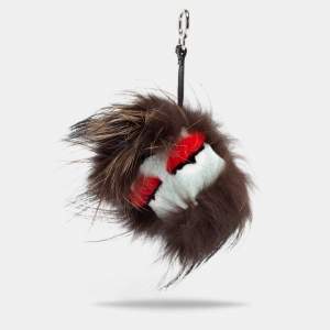 Fendi Multicolor Fur and Leather Comet Bug Bag Charm