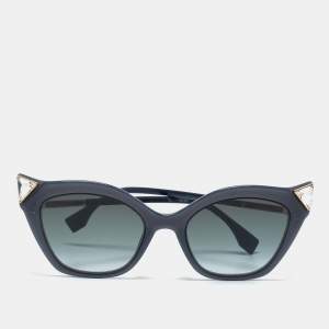 Fendi Grey / Green Gradient FF 0357/G/S Iridia Cat-Eye Sunglasses