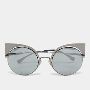 Pre Owned Fendi Black FF 0177/S Eyeshine Cat Eye Sunglasses