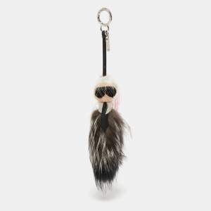 Fendi Multicolor Fur Karlito Key Ring / Bag Charm