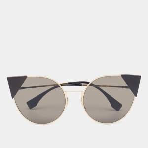 Fendi Gold/Black FF091/S Cate Eye Sunglasses