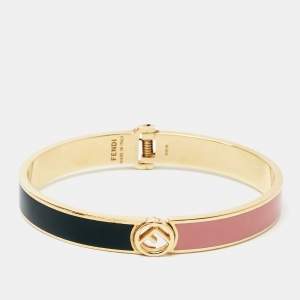 Fendi F is Fendi Bicolor Enamel Gold Tone Bracelet M