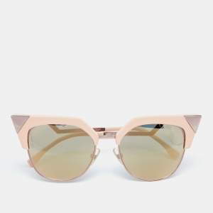Pre Owned Fendi Pink/Black Mirrored FF 0149/S Cat-Eye Sunglasses