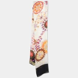 Fendi Multicolor Floral Printed Silk Stole