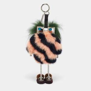 Pre Owned Fendi Multicolor Mink Fur Hypnoteyes Witches Bag Charm