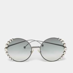 Fendi Black Gradient FF0295/S Pearl Round Sunglasses