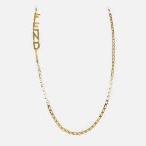 Fendi Gold Tone Figaro Glasses Chain