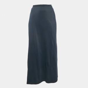 Fendi Navy Blue Jersey Tie-Up Detail Wrap Skirt M