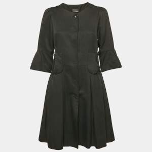 Fendi Black Gabardine Short Dress M