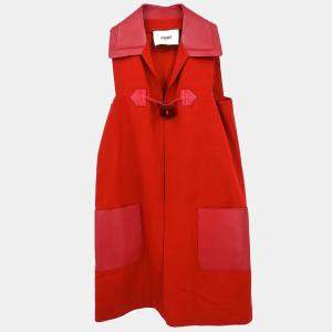 Fendi Red Wool Sleeveless Jacket IT 42