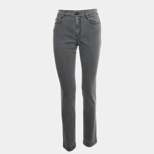 مملوكة مسبقًا Fendi Grey Denim Skinny Jeans S/Waist 28"