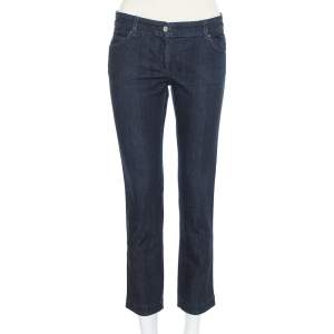 Fendi Navy Blue Denim Skinny Fit Selleria Serie Numerata Jeans M