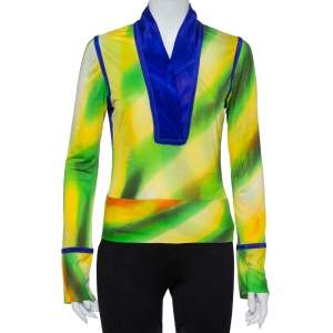 Pre Owned توب فندي رقبة حرف في تريكو مودال متعدد الألوان مقاس متوسط