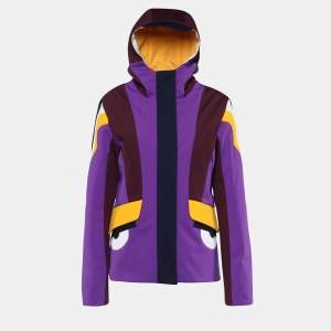مملوكة مسبقًا Fendi Purple Synthetic Paneled Wonders Ski Jacket L