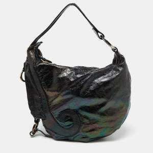 Pre Owned Fendi Multicolor Iridescent Leather Biga Hobo