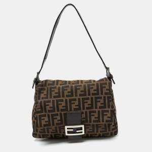 Fendi Tobacco Zucca Canvas and Leather Mama Baguette Bag