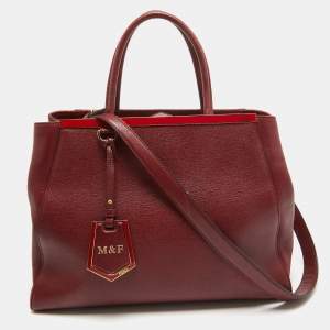 Fendi Red Leather Medium 2Jours Tote