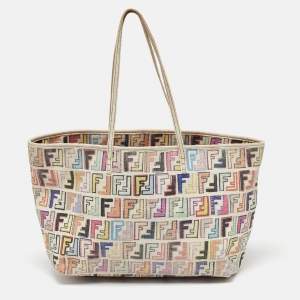 Fendi Multicolor Zucca Coated Canvas Large Roll Tote